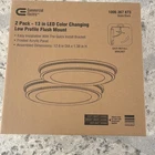 Commercial Electric Pack 12.8 Led Color Changing Flush Mount Matte Black New. Price: $44.99.