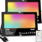 Led Flood Outdoor 800W Equivalent 8000LM Smart Rgb Landscape Lighting 2 Pc New. Price: $59.99.