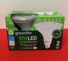 2-PACK Greenlite 15W (120W) Dimmable Led Indoor/ Outdoor Floodlights PAR38 3000K Open. Price: $9.99.