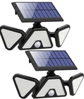 Zookki Solar Lights Outdoor Waterproof, 180 Led 3 Heads 2 Pack - Black New. Price: $32.39.
