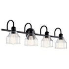 Kichler Avery 33.5" Vanity Light, Black/clear Seeded - 45974BK New. Price: $214.97.