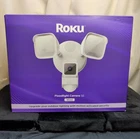 Roku Floodlight Security Camera Wired New Sealed In Box. Price: $69.97.