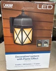 Feit Electric Decorative Lantern Outside Porch Light With Flame Effect Black New. Price: $20.00.