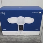 Ring Floodlight Cam Pro 2ND Gen Hardwired Outdoor White Motion 2-LIGHT Open. Price: $159.00.