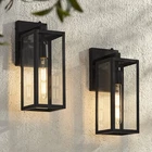 John Timberland Titan 14" Black Dusk Dawn Outdoor Lights Set Of 2 New. Price: $219.98.