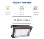 Lithonia Lighting 250 W. Dark Bronze Wall Pack Adjustable LUMENS/CCT#TWR1LED New. Price: $74.99.