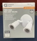 Commercial Electric Twin-head White Outdoor Flood Security Lighting Holder New. Price: $20.00.