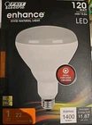 Feit Electric Led BR40 Bulb, 120W Equivalent, Dimmable, Soft White, 2700K Open. Price: $9.80.
