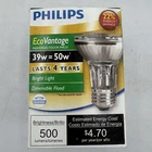 Philips 39W = 50W PAR20 Dimmable Flood 1 Light Bulb Ecovantage Indoor Outdoor New. Price: $19.99.