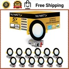 Nuwatt 6"CANLESS 5-CCT Integrated Led Recessed Light Kit Black, (12-PACK) New. Price: $191.99.