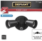 Defiant 2-HEAD Dusk-to-dawn Activated Wired Outdoor Security Flood Light Black New. Price: $15.00.