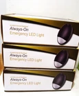 Lot 3 Always-on Led Emergency Outdoor Light White Rechargeable Cold Rated Nib New. Price: $148.95.