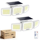 Jejot Solar Security Light Outdoor Super Bright 2 Pack, 3 Head-white New. Price: $49.99.