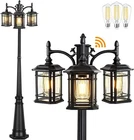Partphoner Dusk To Dawn Outdoor Lamp Post Lights, Black Pole With New. Price: $240.64.