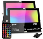 Melpo 50W Rgb Led Flood Lights Color Changing, Remote, 2-PACK New. Price: $39.99.