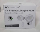 Wasserstein 3-IN-1 Floodlight, Charger & Mount Compatible W/ Wyze Cam V3 White Open. Price: $32.95.