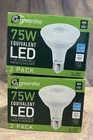 Qty Of 2 Greenlite Led PAR30 Long Neck 11W Dimmable Flood Light Bulb, Pack Open. Price: $24.95.