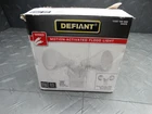 Defiant 180 Degree White Motion Sensor Wired Outdoor 2-HEAD Security Flood Light Used. Price: $11.99.