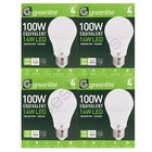 Greenlite 100W Equivalent 14W Led Light Bulb A19 3000K Non Dimmable - 16 Pack New. Price: $15.99.
