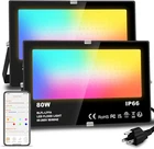 Led Flood Outdoor 800W Equivalent 8000LM Smart Rgb Landscape Lighting With New. Price: $102.05.