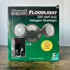Regent Twin Decorative Floodlight 200 Watt Halogen MX1 Bronze - Vintage New Nos. Price: $37.99.