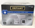 Defiant 180 White Motion Sensor Solar Powered 2-HEAD Led Security Flood Light New. Price: $25.59.