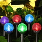 Honoson 6 Pieces Crackle Glass Solar Lights Led Color Changing Outdoor New. Price: $45.82.