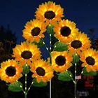 Solar Outdoor Waterproof, 3 Pack Stake Lights With 9 Sunflowers New. Price: $48.45.