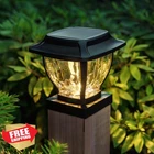 Opoira Solar Fence Post Cap Lights, Glass Deck Light, 2 Modes Warm White New. Price: $34.99.