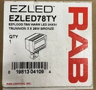 78W, 120-277V Rab EZLED78TY Flood Light. Bronze, Trunnion Wall Mount New. Price: $400.00.