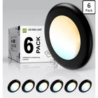 Asd 6 Pack Led Disk Lights 4 Inch 10W 5CCT Dimmable Flush Mount Black Bronze New. Price: $29.95.