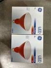 2X 6W Ge Led Long Life Floodlight Red Color Outdoor Par 38 Bulb Type New. Price: $19.44.