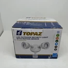 Topaz 74507 24W Led Outdoor Security Light With Motion Sensor Flood New. Price: $24.99.