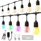 26FT Outdoor String Lights, For Patio,with 12+2 Led Rgbw Color... New. Price: $59.75.