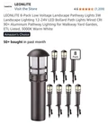 Leonlite 8-PACK Low Voltage Landscape Pathway Lights Open. Price: $73.00.