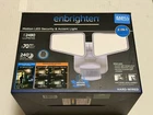 New Enbrighten Wired 2480 Lumen Outdoor Led Motion Security Flood Light White. Price: $48.00.