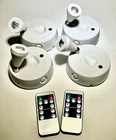 Olafus Indoor Led Spot Lights 4-PACK Wireless Battery Operated Accent W/ Remotes Used. Price: $17.95.