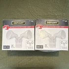 Defiant Motion Sensor Hardwired 2-HEAD Outdoor Flood Light White PAR38 New. Price: $30.00.