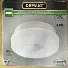Defiant 360-DEGREE White Motion Activated Battery Powered Indoor/outdoor 1-HEAD New. Price: $15.00.