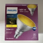 Philips Led Indoor/outdoor Yellow 13.5W Equivalent Par 38 Light Bulb Bug New. Price: $15.00.
