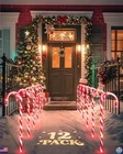 Coolwufan 12-PACK Candy Cane Pathway Markers 17" Outdoor Xmas Decor, 60 Lights New. Price: $69.98.