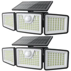 Daphino 2500LM Solar Lights Outdoor With Motion 3HEAD-NON-REMOTE-2 Pcs, Black New. Price: $43.11.