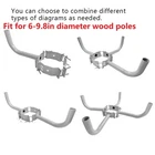 6-9.8IN Wrap Around Wood Pole Brackets For Slip Fit Mount Led Flood Area Light New. Price: $243.99.