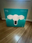 Ring Floodlight Wired Plus Motion-activated Camera 1080P White Brand New. Price: $104.99.
