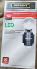 Defiant 180-DEGREE Motion-activated Led Outdoor 200 Lumen Security Light Black New. Price: $25.00.