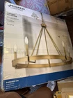 New Progress Lighting Aleswith 32 In. 5-LIGHT Bronze Farmhouse Chandelier. Price: $224.99.