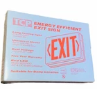 Exit Sign Led Dual Voltage Backup Dc Universal Mount Light Tcp Red Nib Box New. Price: $17.95.