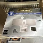 Defiant Solar Motion Sensor Led Flood Light 1000LM White Outdoor 2- 1005536760 Open. Price: $29.99.