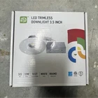 Recessed Trimless Downlight 3.5 Inch White 12W 5CCT (10 Pack) New. Price: $350.00.