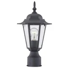 Pia Ricco 1-LIGHT Textured Black Outdoor Post Lantern With Clear Glass Shade New. Price: $14.99.